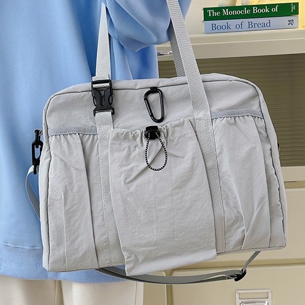 Spring and summer travel and commuting portable large-capacity bag for women 2025 new retro and fashionable canvas tote bag, single-shoulder bag Specification drawing