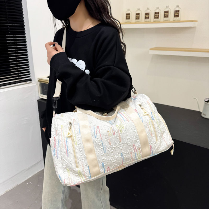 Lightweight business trip boarding bag for women, large-capacity dry-wet separation fitness yoga bag case with handle, portable travel storage bag Specification drawing