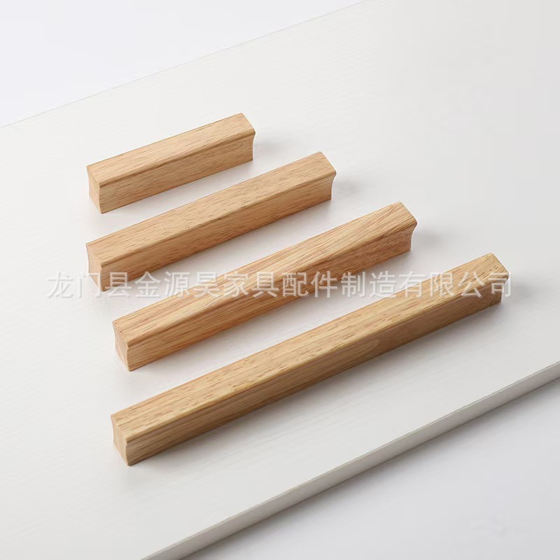 Modern and simple wooden drawers, cabinets, European-style wardrobes, wooden handles, solid wood handles, country style Specification drawing