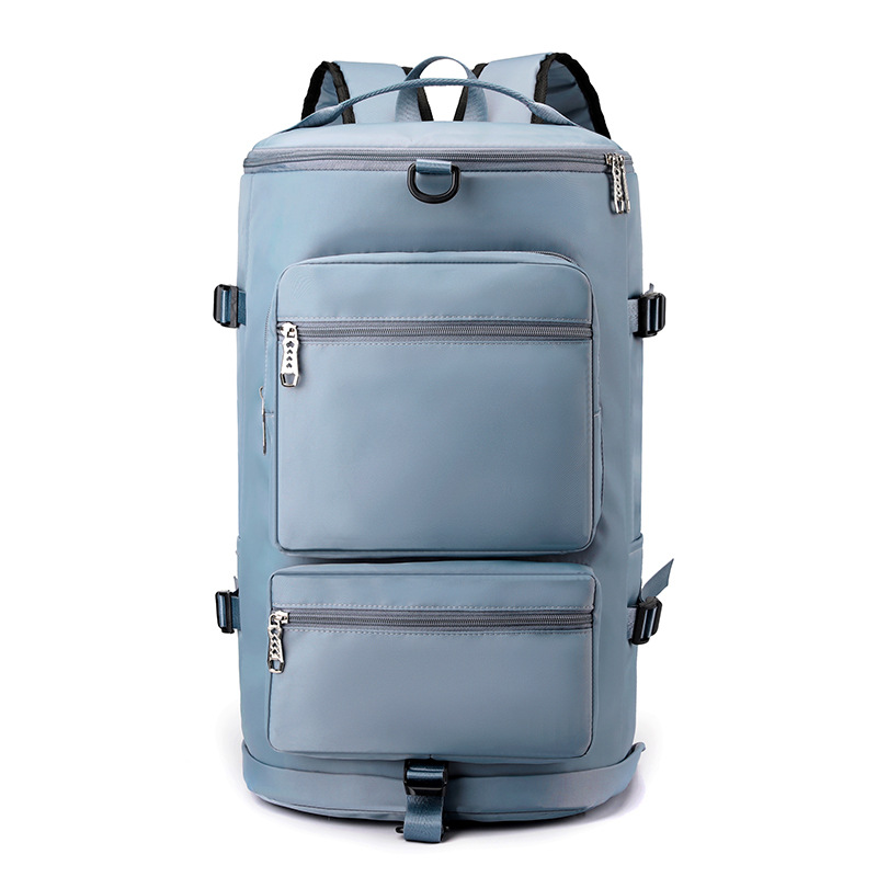 Multi-purpose casual travel bags for men and women, large-capacity dry-wet separated fitness bags, double-shoulder short-distance luggage bags, printed with logos Item Picture