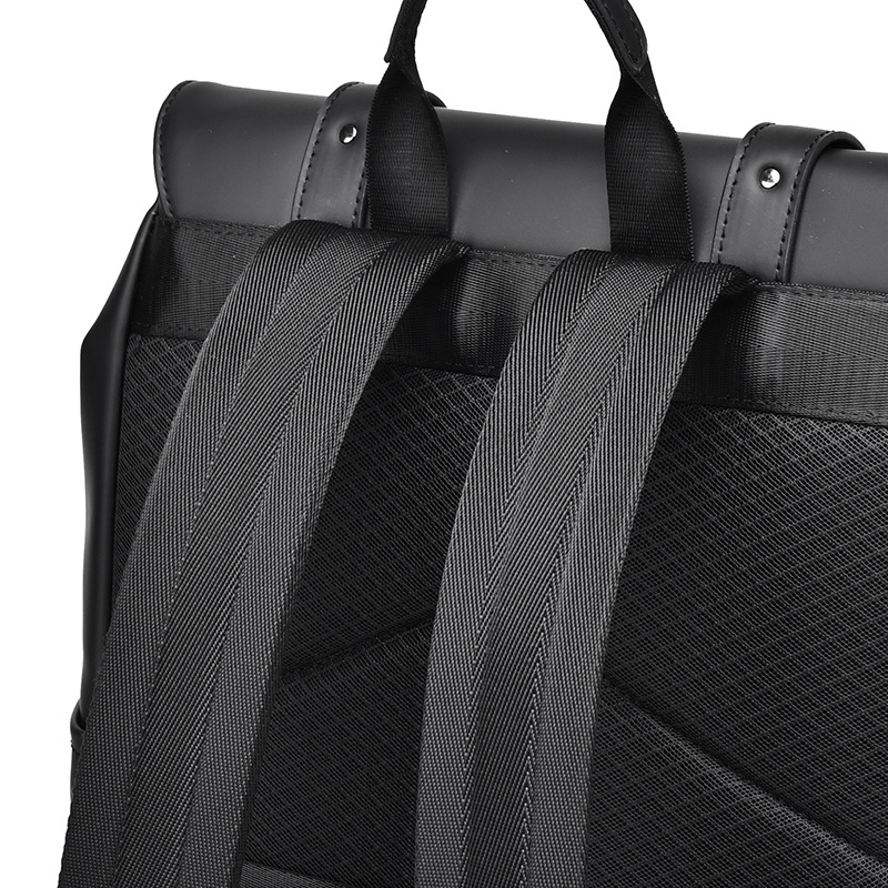Casual backpacks for men, high-end leather film commuting travel backpacks, large-capacity computer bags, college student schoolbags details Picture