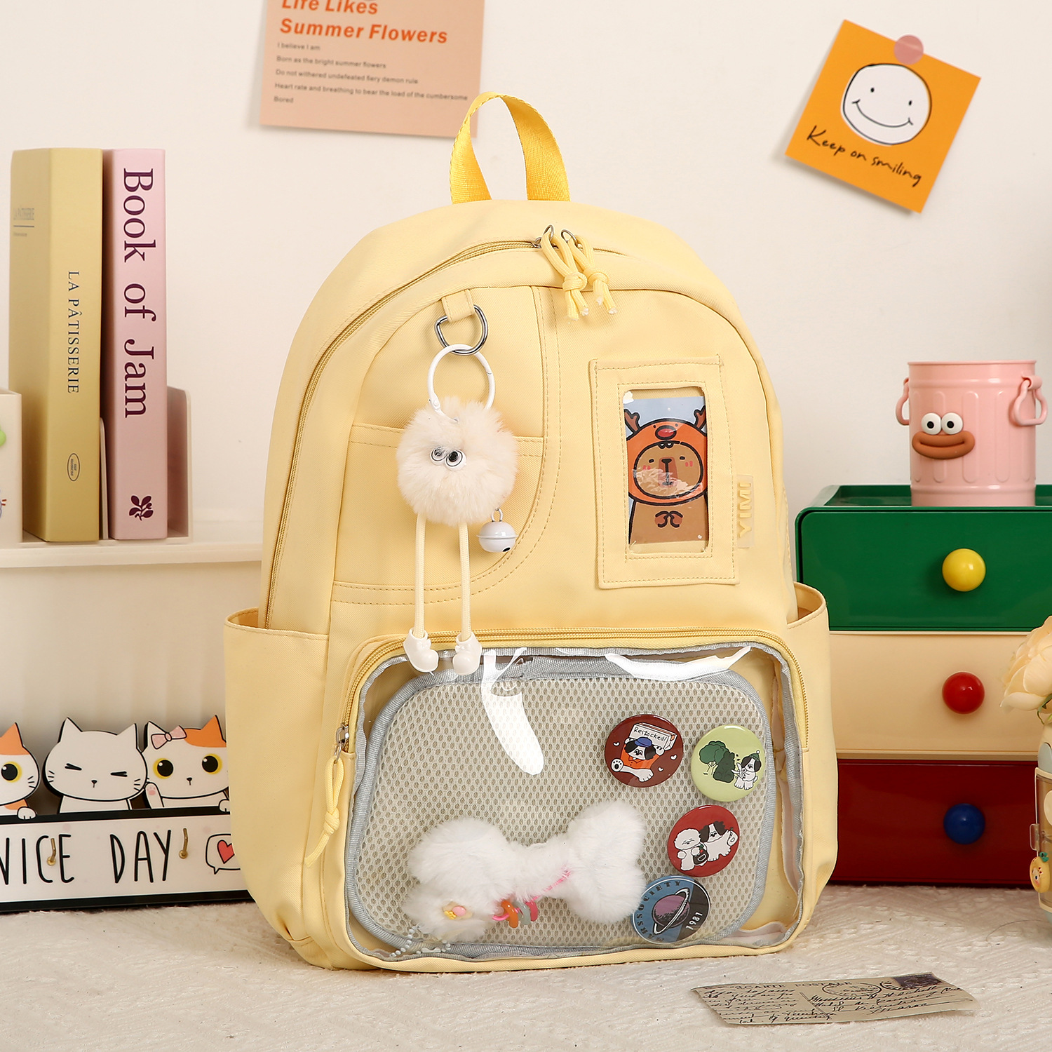 Large-capacity backpacks with pain layers for primary school students from grades three to six, waterproof backpacks for girls, and study kits for junior high school students Application Scenario