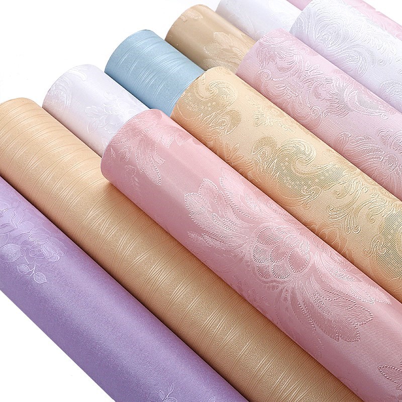 Self-adhesive wallpaper with linen texture for room use, waterproof PVC wallpaper, instant stickers, bedroom background wall, dormitory renovation stickers Application Scenario