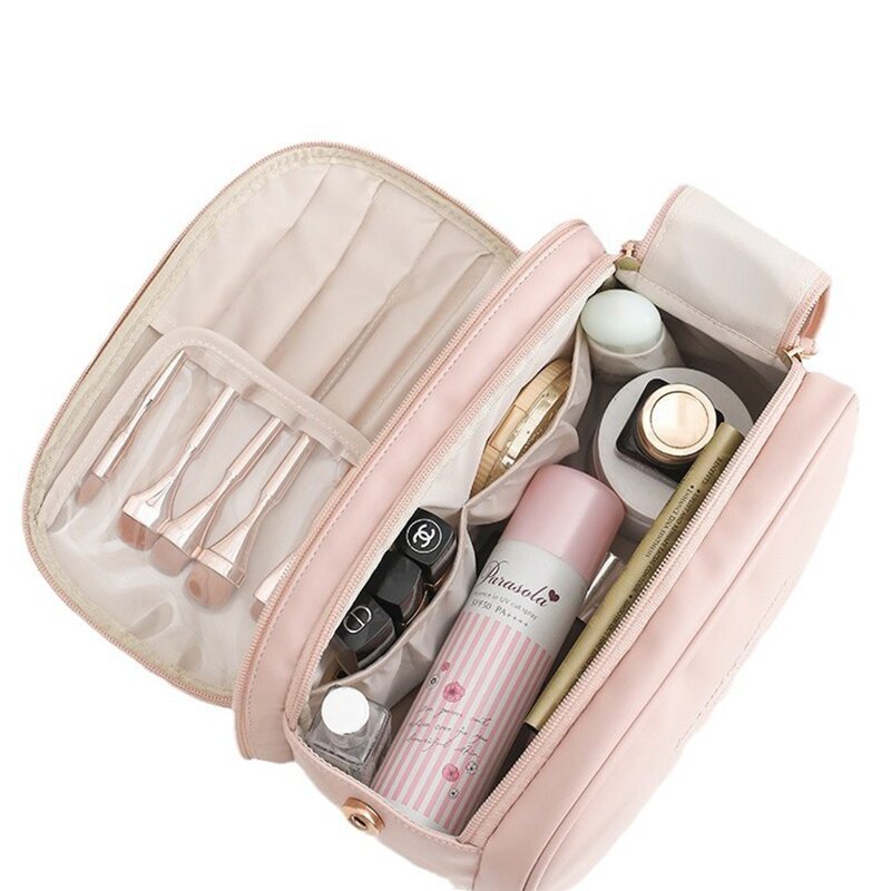 2024 new portable makeup bag, toiletry bag, travel brush, storage box, and skin care products are distributed by sections details Picture