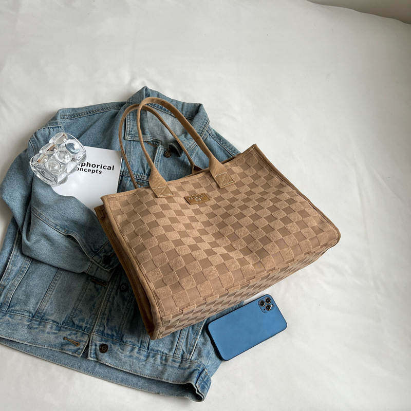 Large-capacity bag, new autumn/winter 2024 casual single-shoulder canvas bag, women's bag, work commuting bag, Tote mommy bag Specification drawing