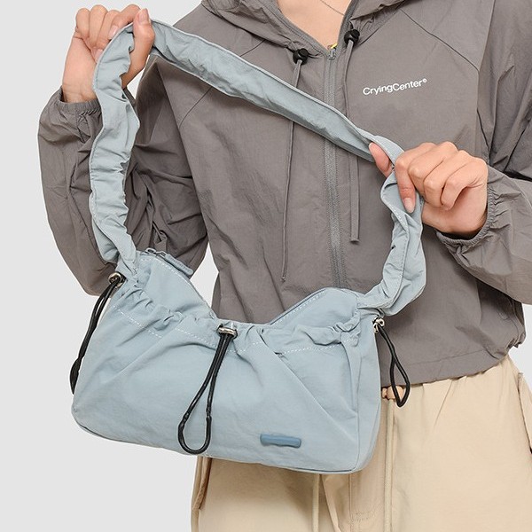 Fashionable single-shoulder casual bag, pleated underarm cloud bag, simple and elegant Korean-style single-shoulder bag, high-end quality single-shoulder bag Specification drawing
