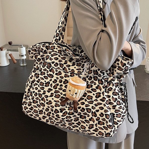 New cross-border women's bags for autumn and winter: leopard print tote bags, crossbody women's bags, fashionable and casual, large-capacity bags for women details Picture