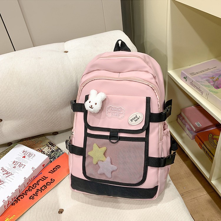 New large-capacity sturdy schoolbag for spring 2025, a backpack for girls, junior high school, senior high school and college students, and a casual commuting backpack Application Scenario