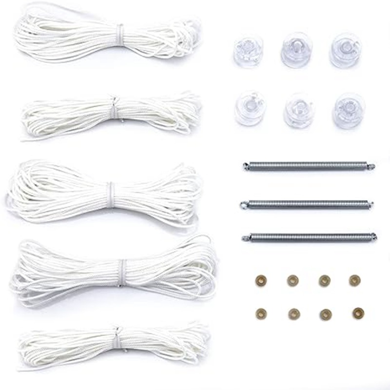 Cross-border DIY honeycomb curtain spring 10-meter accessories, pull rope, double-wheel plug replacement parts, pleated curtain accessories details Picture