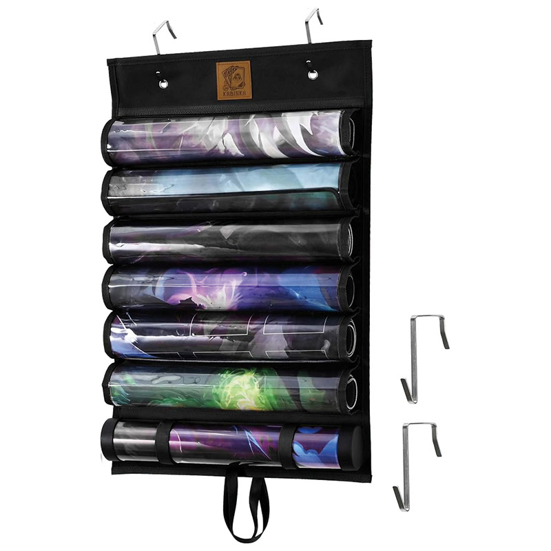 Cross-border, 13-layer card game cylinder, PVC plastic slot, portable TCG/RPG table mat storage bag Item Picture