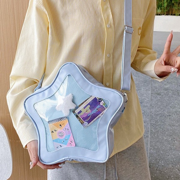 Niche bag 2025 New five-pointed star pain bag, sweet, cool and cute, Spicy girl backpack, student commuting single-shoulder schoolbag details Picture