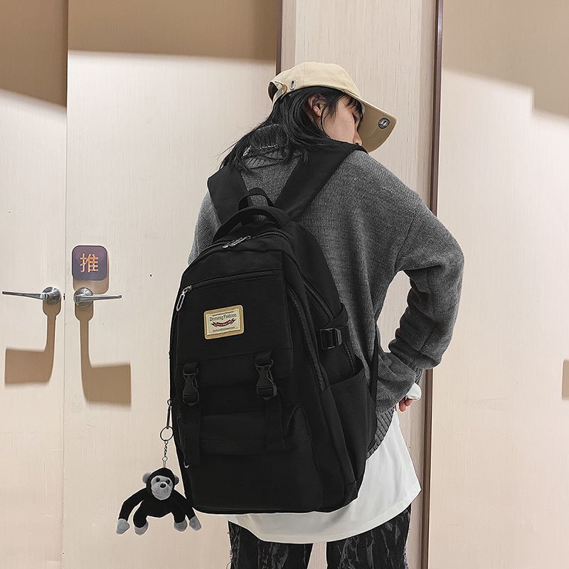 2025 New schoolbag for girls, Korean version, Harajuku junior high school, senior high school and college student campus backpack, Korean forest-style girl backpack details Picture