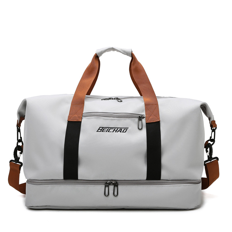 New cross-border fitness bag with dry and wet separation, yoga single-shoulder crossbody luggage bag, large-capacity men's and women's casual travel bag Item Picture