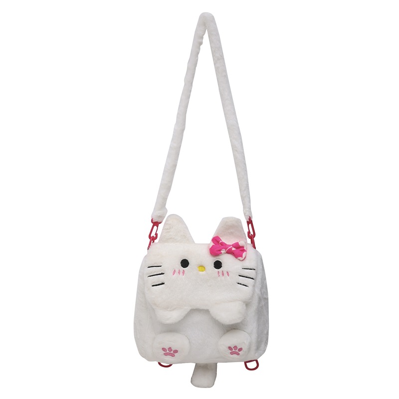 Cute single-shoulder bags for children. Girls carry small crossbody bags when going out. Coin purges for middle and senior high school students. Plush backpacks for junior high school students Item Picture