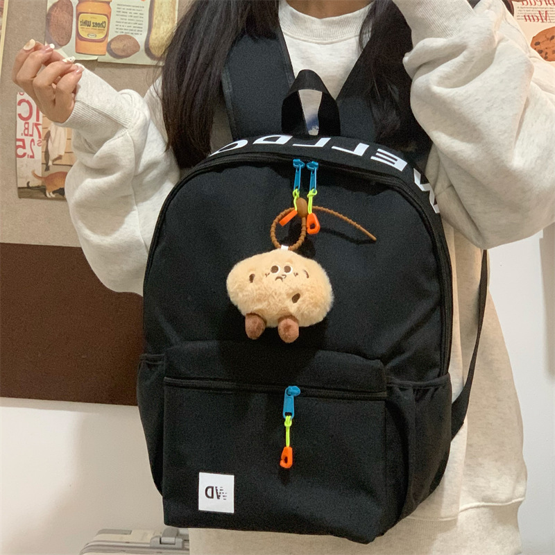 New fashionable backpack for female college students, 2025 Korean version, color-blocking backpack for girls and children, junior high school and senior high school students Application Scenario