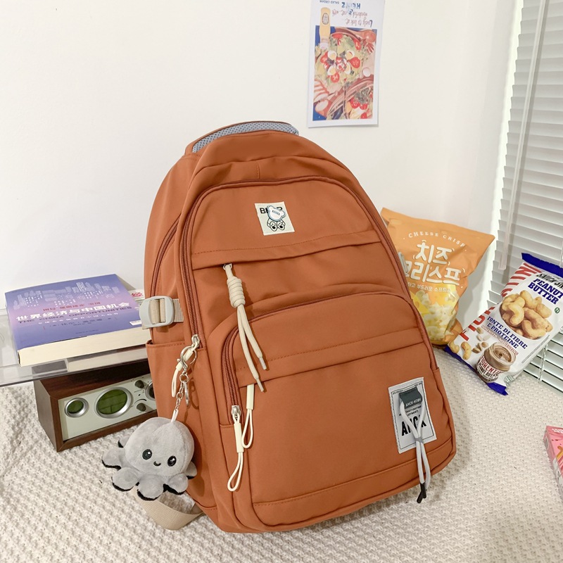 New fashionable and casual large-capacity schoolbag for girls, Korean-style artistic backpack for junior and senior high school students, high appearance level backpack trend Specification drawing