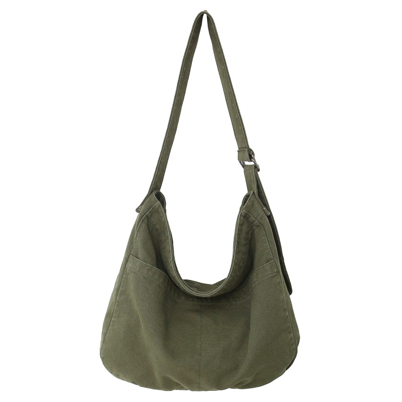 This is a large-capacity, laid-back, artistic and simple canvas bag for women, a new 2024 model for college students' classes Item Picture