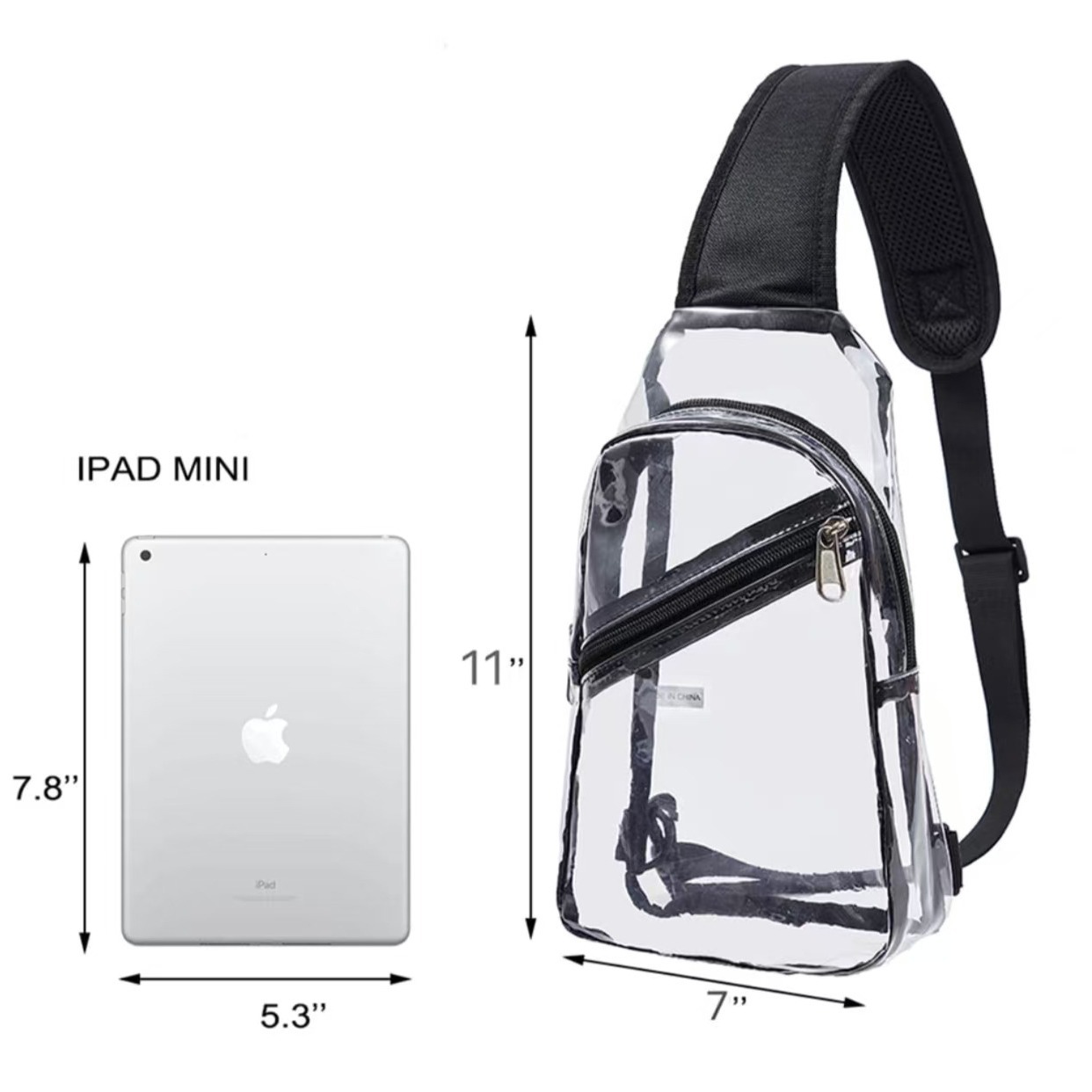 A new cross-border fashion transparent storage bag, a pvc waterproof men's little treasure casual travel single-shoulder crossbody bag Application Scenario