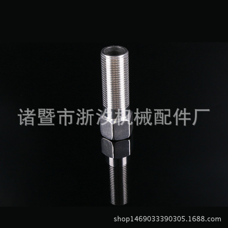 4 minutes 6 minutes 1 inch stainless steel internal and external thread extended thread joint internal and external thread pipe joint Specification drawing