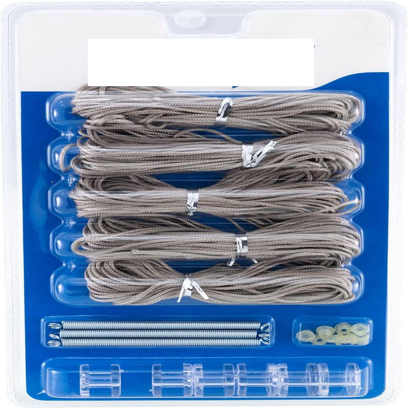 5 sets of honeycomb curtain accessory sets, pleated curtain pull rope installation, spring pulley, plug, rope threading device, curtain accessories Specification drawing