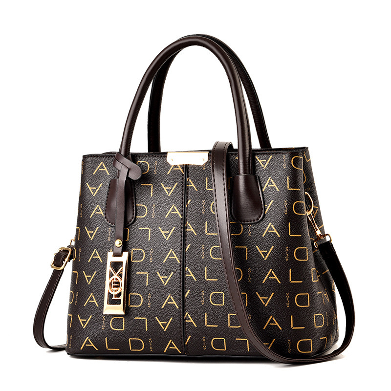 Bag Girl 2022 New Style fashionable printed handbag, Korean version middle-aged mom bag, single-shoulder crossbody bag, one-piece consignment Item Picture