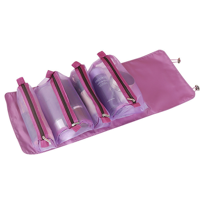 A large-capacity four-in-one makeup bag, detachable and portable, high-appearation-level travel multi-functional washing and storage bag Item Picture