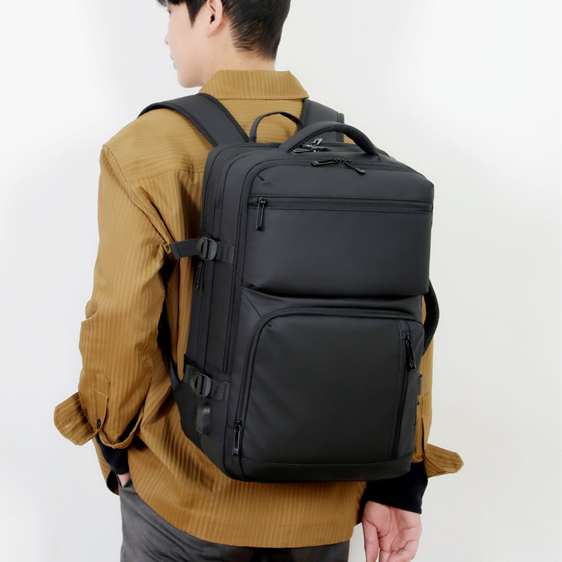 Multi-purpose backpack, large-capacity men's backpack, high-end feel, expandable business trip and travel bag, business commuting computer bag details Picture