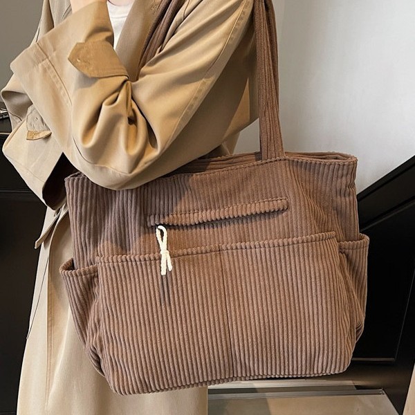 Versatile handbags, new autumn and winter tote bags, large-capacity single-shoulder bags, student class bags, casual and trendy single-shoulder bags details Picture