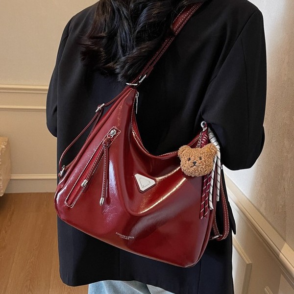 Fashionable and retro large-capacity bag for women 2025 commuting backpack, fashionable and high-quality single-shoulder crossbody tote bag Specification drawing