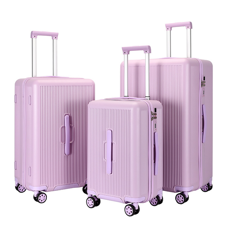 Super-large capacity password suitcase, ins swivel wheel handle case, USB charging, men's and women's zipper travel case Item Picture