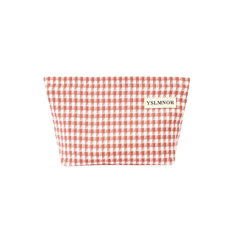 Customized checkered jacquard surface storage bag, convenient and multi-functional storage bag, cosmetic storage bag source factory Item Picture
