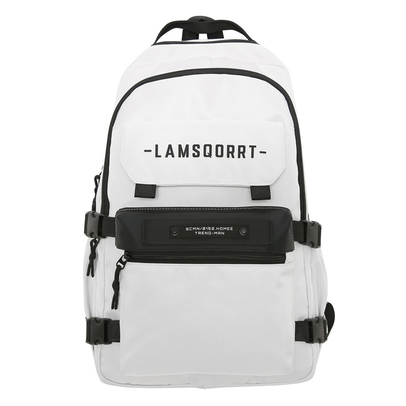 The new Korean-style ins trendy workwear college student couple backpack is sturdy and durable. It's a backpack for junior and senior high school students Item Picture