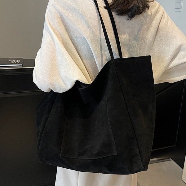 Casual Instagram laid-back sail bag, women's single-shoulder bag, large bag, versatile hand-held large-capacity shopping bag for artistic students details Picture