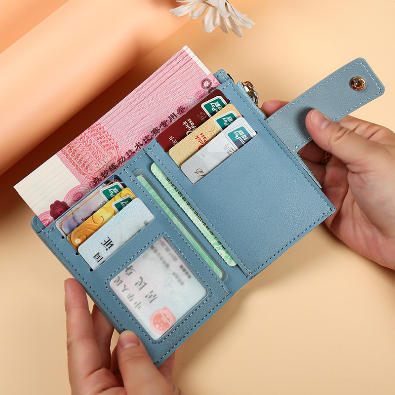 Wholesale 2023 wallet Creative zipper coin Purse Korean version multi-slot student wallet Fashionable Short Women's wallet Specification drawing