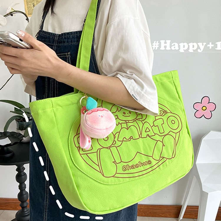 New Japanese-style cartoon graffiti printed large-capacity student class bag, high appearance level tutorial bag, fresh and cute tote bag Application Scenario