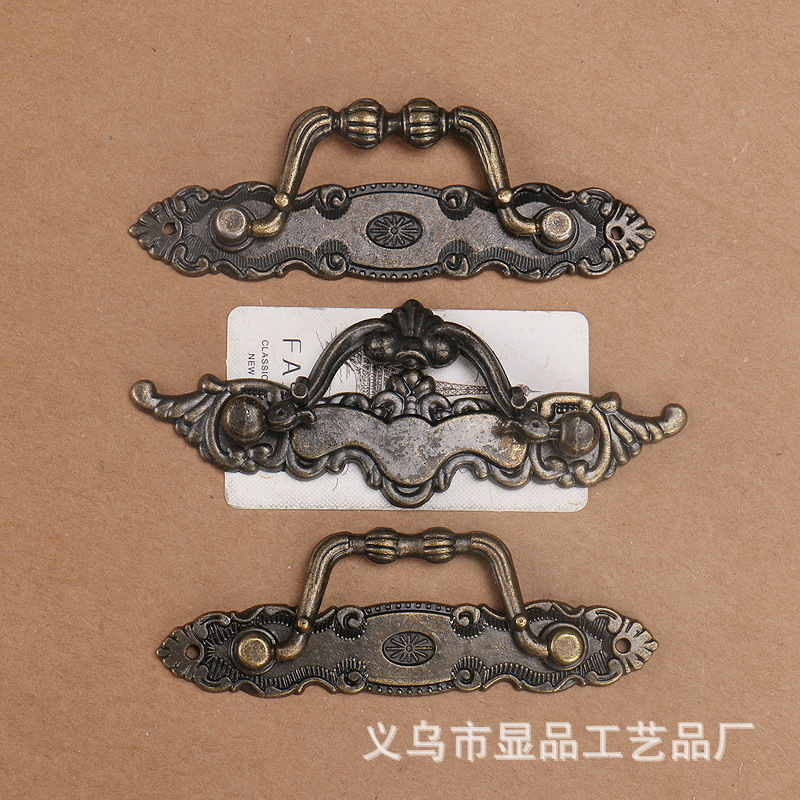 Factory direct supply of bronze handles, antique furniture, zinc alloy handles, wooden boxes, gift boxes and handles details Picture