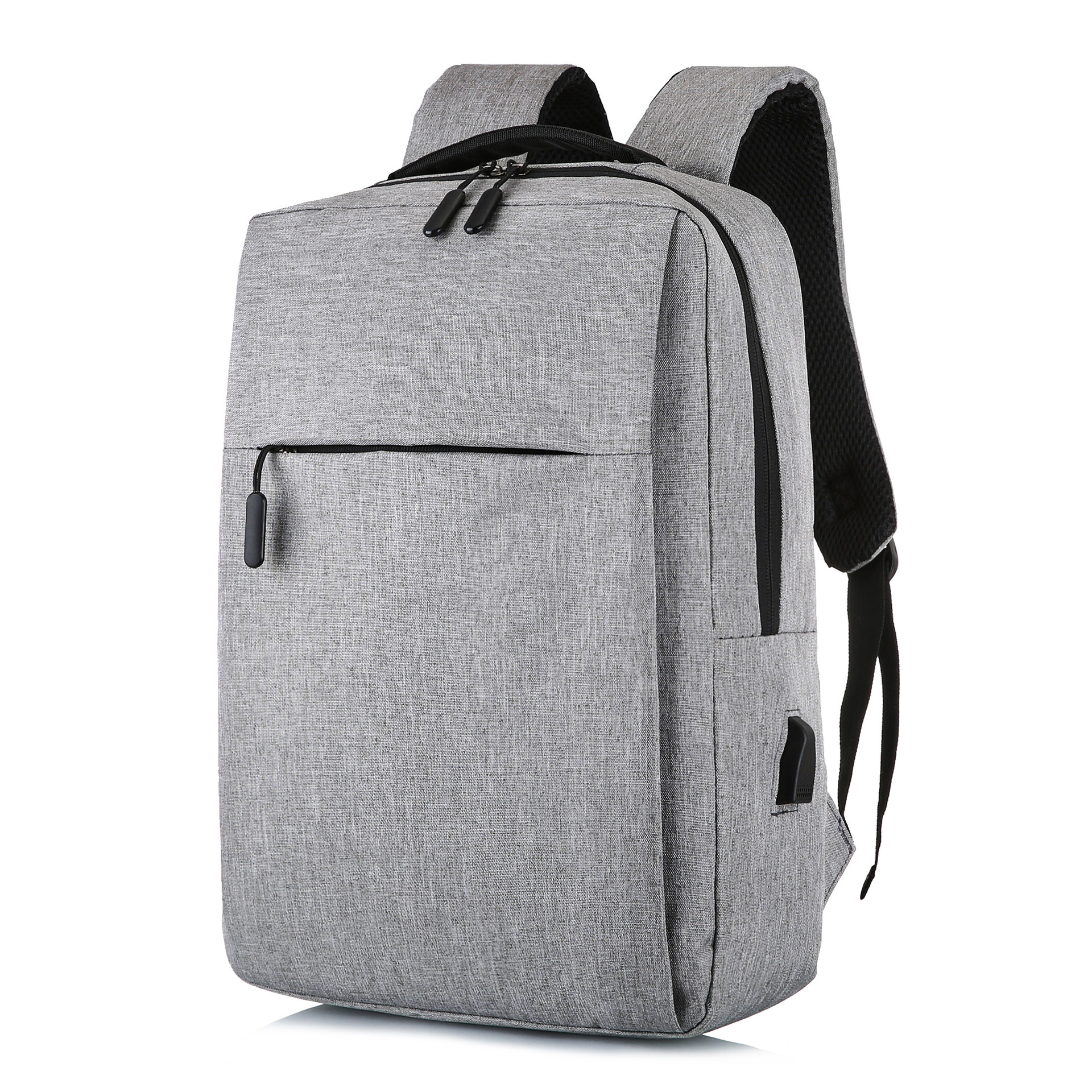Simple men's business casual backpack, logo laptop backpack, large-capacity commuting backpack available details Picture