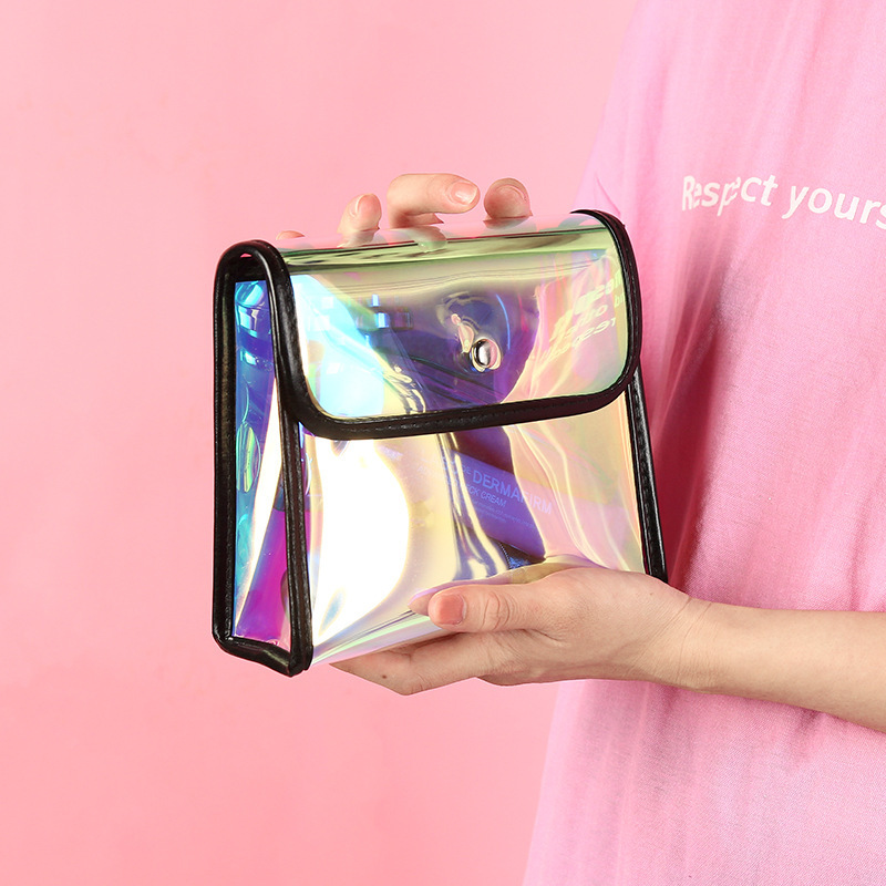 2022 New Laser TPU transparent cosmetic bag, portable and simple toiletry bag, large-capacity waterproof storage bag in stock Application Scenario