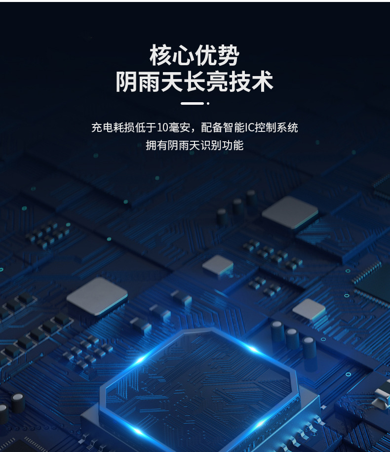 太阳能一体化路灯户外灯LED感应灯大功率太阳能工程路灯头详情3