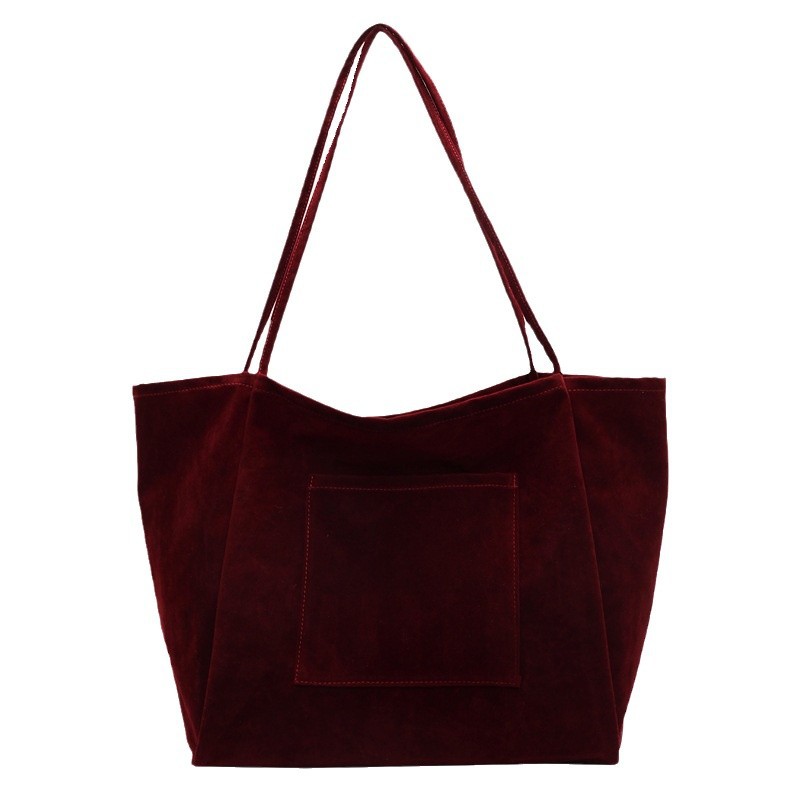 Casual Instagram laid-back sail bag, women's single-shoulder bag, large bag, versatile hand-held large-capacity shopping bag for artistic students Item Picture