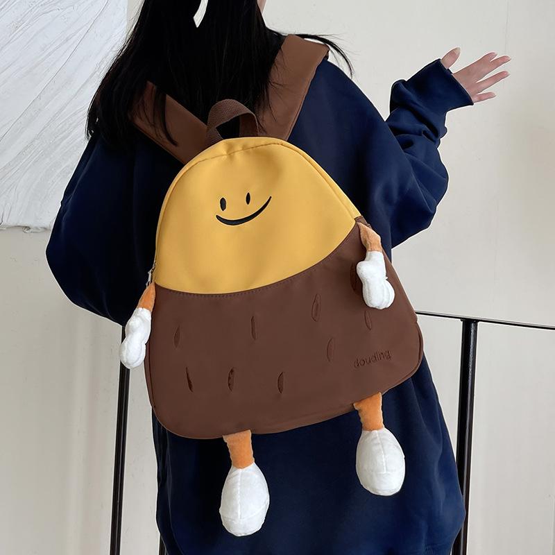Cross-border cute backpack for women, cartoon casual light backpack, simple large capacity, high appearance level, student bag trend Specification drawing