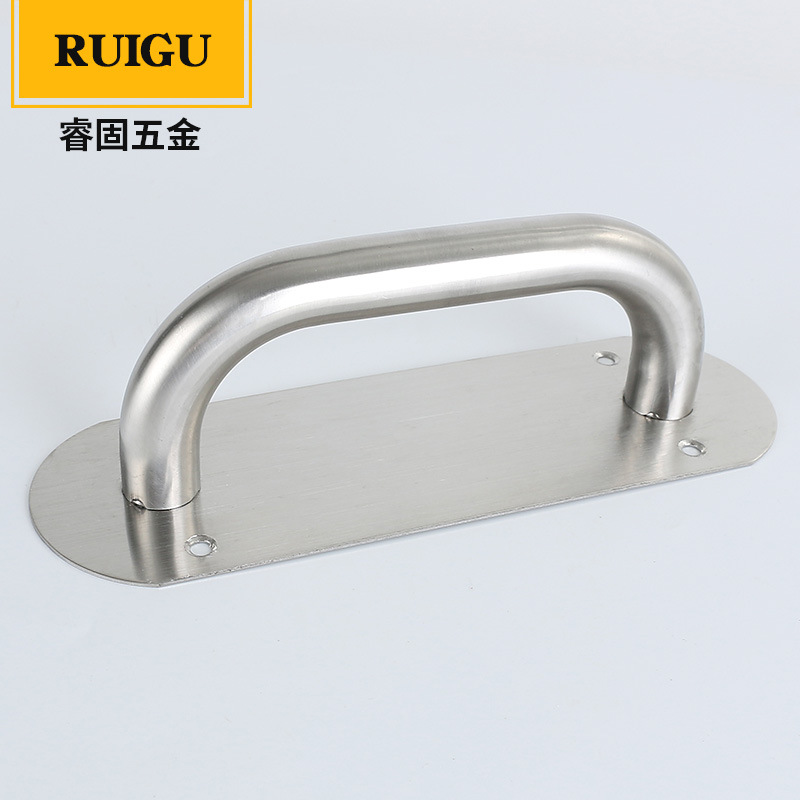 Supply stainless steel sliding plate handles, fireproof door passage sliding handles, stainless steel sliding plate wordless handles details Picture