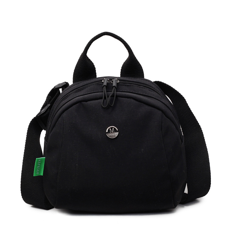 Backpack 2025 Spring/Summer New Women's bag, fashionable and casual nylon fabric bag, lightweight women's travel bag, solid color crossbody bag Item Picture