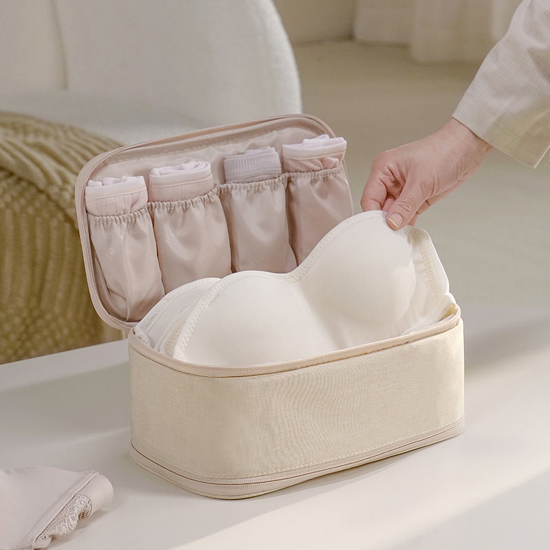 Cross-border bra storage bag, travel portable sock storage bag, luggage sorting bag, three-in-one underwear and underpants storage bag full figure