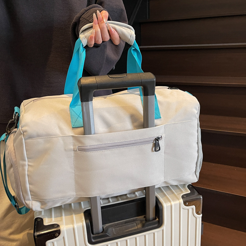 New cross-border travel bag, large-capacity dry and wet separation carry-on bag, independent shoe compartment, yoga and fitness bag Specification drawing