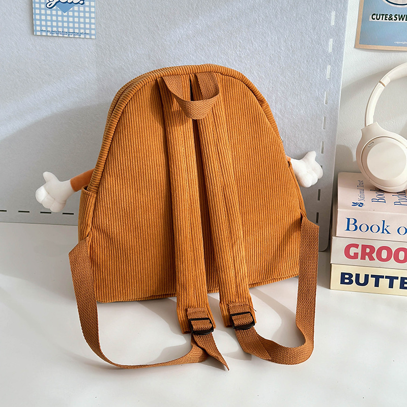 ins cute cartoon schoolbag, Japanese style autumn and winter soft girl backpack, casual and versatile student travel backpack Specification drawing