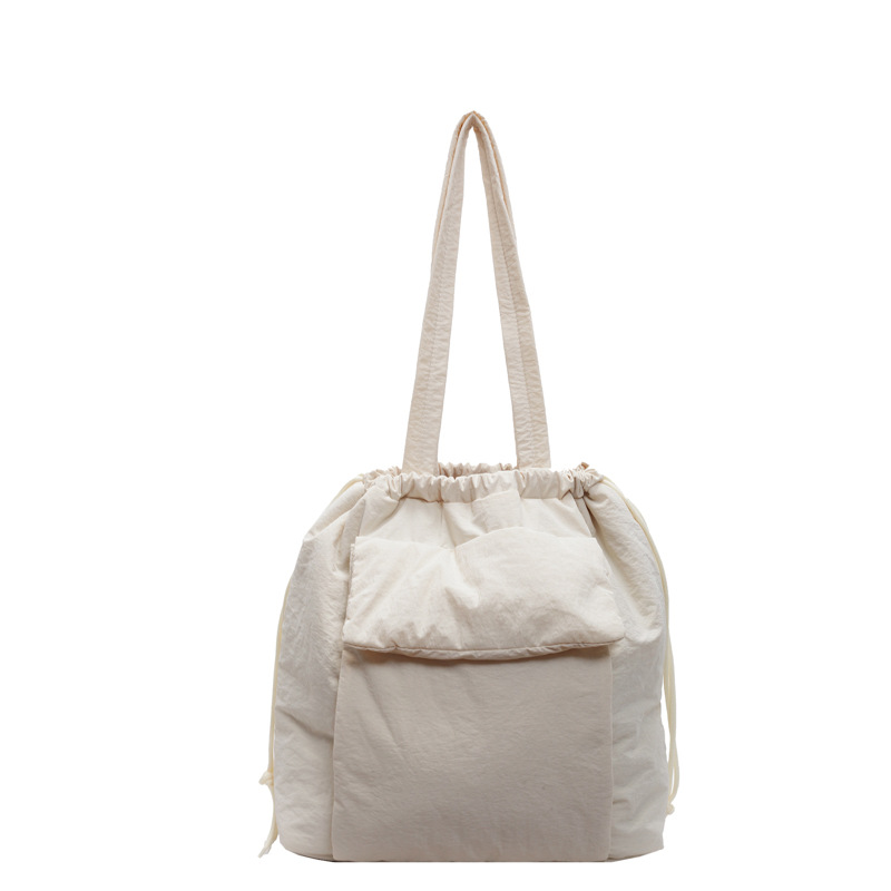 New spring and summer large-capacity tote bag for commuting, high appearance level, underarm single-shoulder bag, simple and versatile, fresh solid color bag Item Picture