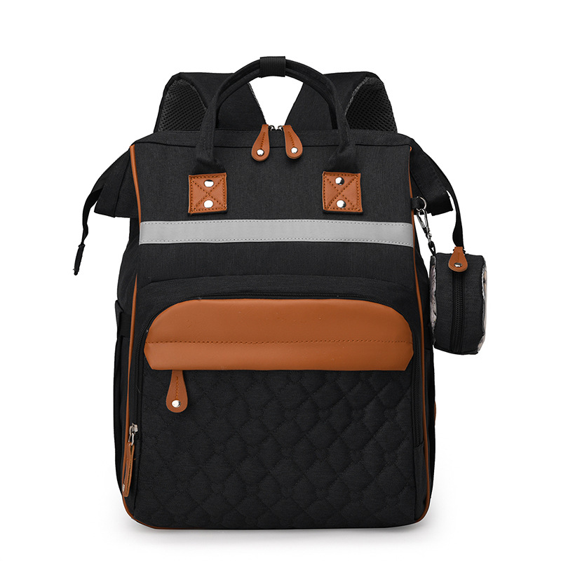 Fashionable backpacks, casual backpacks, large-capacity mommy bags, baby bags that can be hung on strollers when taking kids out Item Picture