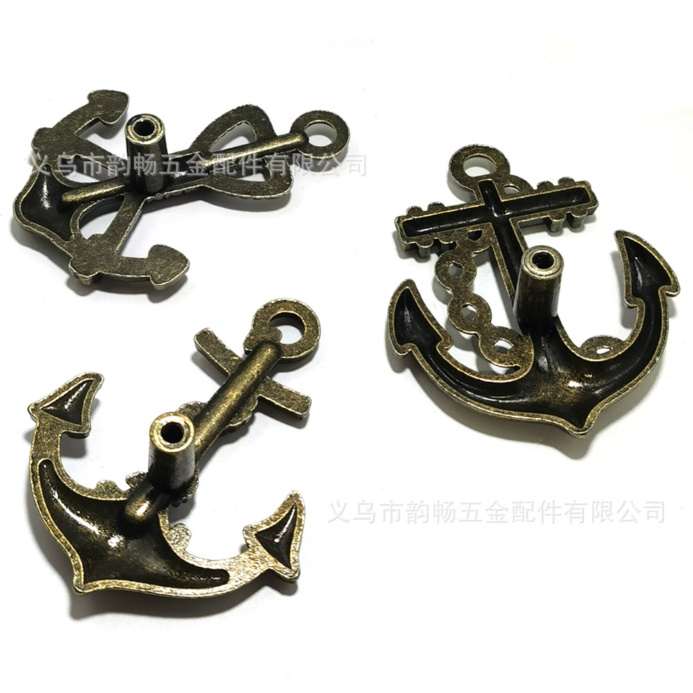 Yunchang Hardware vintage ship anchor drawer handle, alloy single-hole handle, cabinet door, American-style handle, cross-border best-selling handle Item Picture