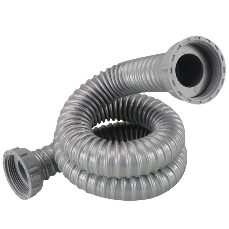 Kitchen double-head sink drain pipe, vegetable basin sink, double-screw outlet drain pipe connection hose, extension accessory Item Picture